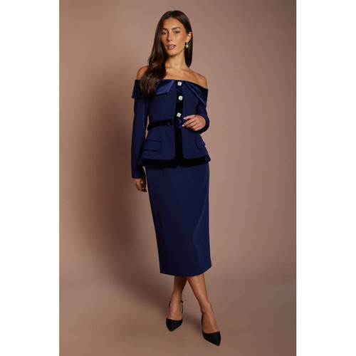 英国代购正品09.20 名品PL 女装新款 一字肩礼服设计宴会连衣裙