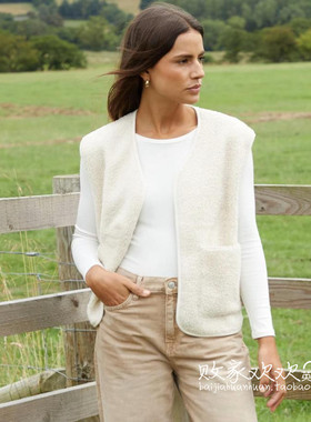 英国代购正品09.20 2025潮流导向 女装新款 浅色针织舒适百搭马甲