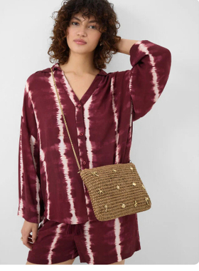 英国代购正品01.31 Charm Raffia Clutch Bag 拉菲草手拿包