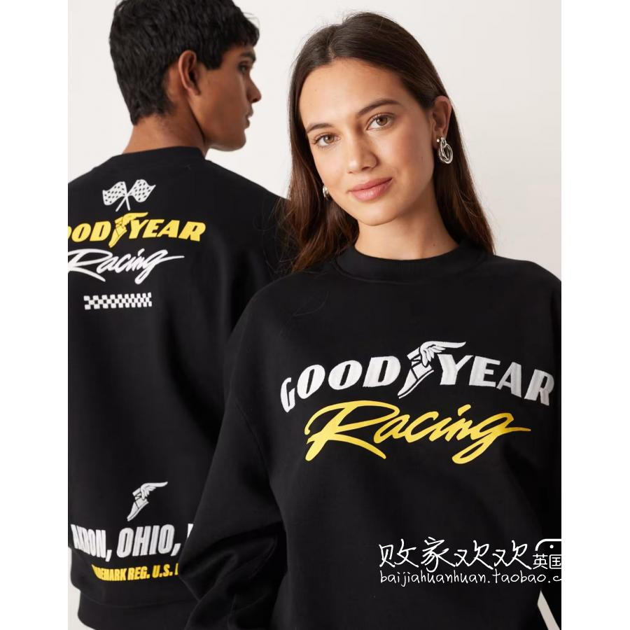 英国代购正品10.27 2025潮流导向 女装新款 休闲图案中性长袖卫衣