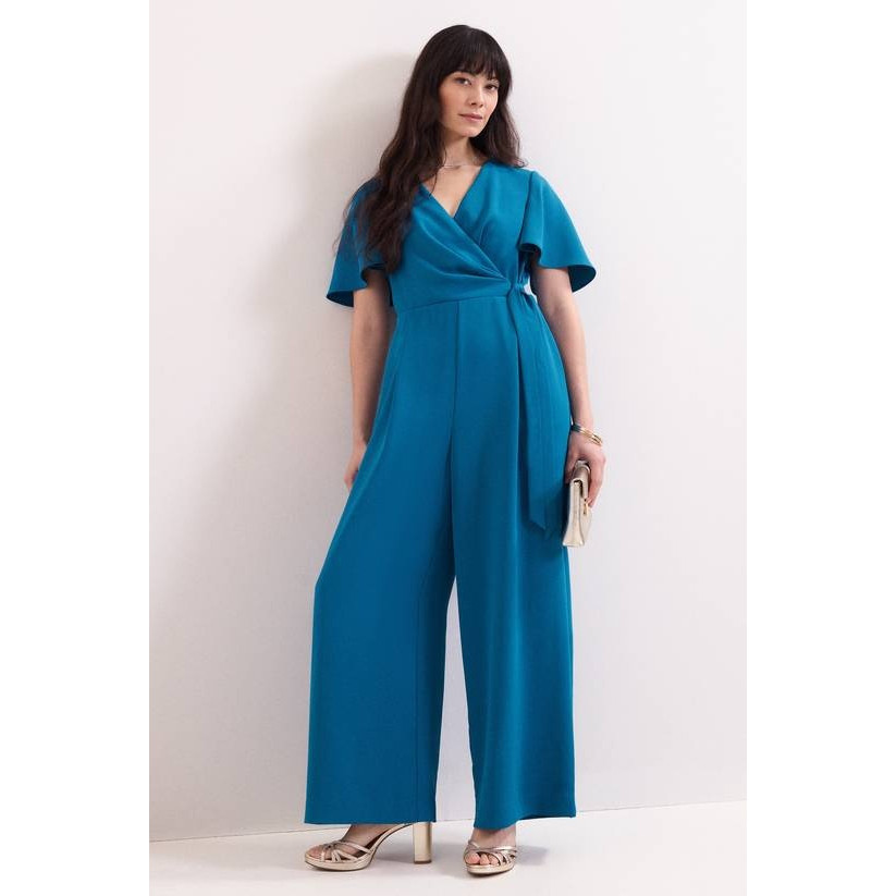 英国代购正品04.26 名品KM 女装新款 时尚V领阔腿长款百搭连衣裤
