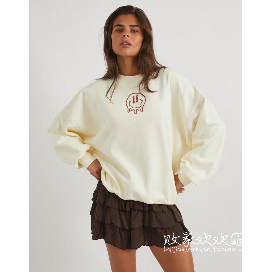 英国代购正品11.27 2025潮流导向 女装新款 彩色字母长袖舒适卫衣