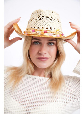 英国代购正品07.30 名品Boohoo 饰品新款 拉菲草设计百搭遮阳帽