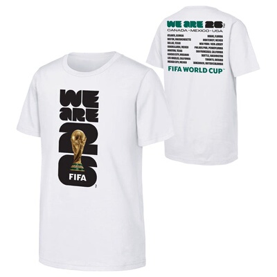 英国代购正品05.09 FIFA 2026年国际足联世界杯™ 标志及城市T恤