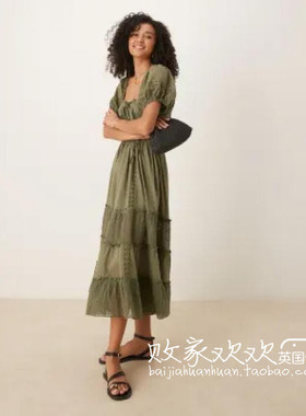 英国代购正品07.04 2025潮流导向 女装新款 时尚长款百搭连衣裙