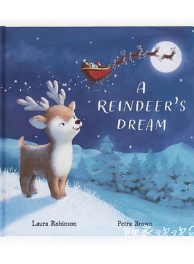 英国代购正品01.22 jellycat Mitzi Reindeer’s Dream小鹿圣诞书