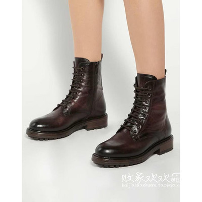 英国代购正品12.04 2025潮流导向 女鞋新款 做旧设计平底舒适短靴