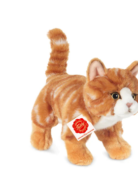 英国代购正品11.10 Cat Standing Red Stuffed Animal 小橘猫玩偶