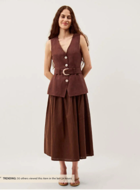 英国代购正品03.13 名品Monsoon 女装新款 亚麻混纺系腰带连衣裙