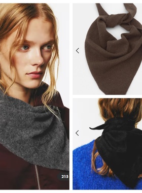 英国代购正品01.02 2026潮流导向 饰品新款 冬季保暖三角巾 3色