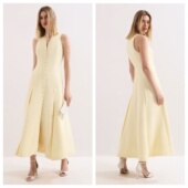 正品 设计褶皱长款 02.02 女装 英国代购 时尚 名品MS 新款 百搭连衣裙