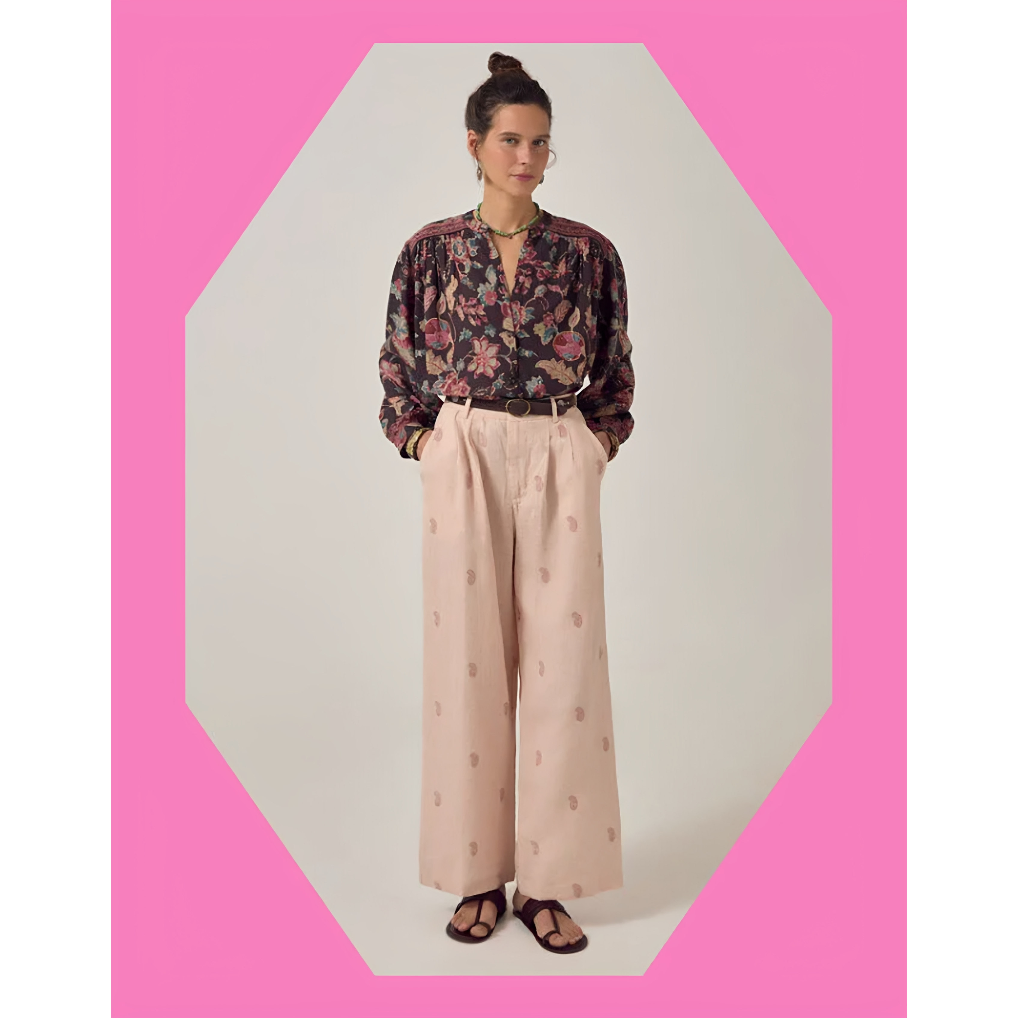 英国代购正品04.01 名品Monsoon 女装新 佩斯利印花长袖衬衫上衣
