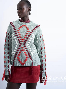 英国代购正品08.16 2025潮流导向 女装新款 TS针织长袖设计毛衣