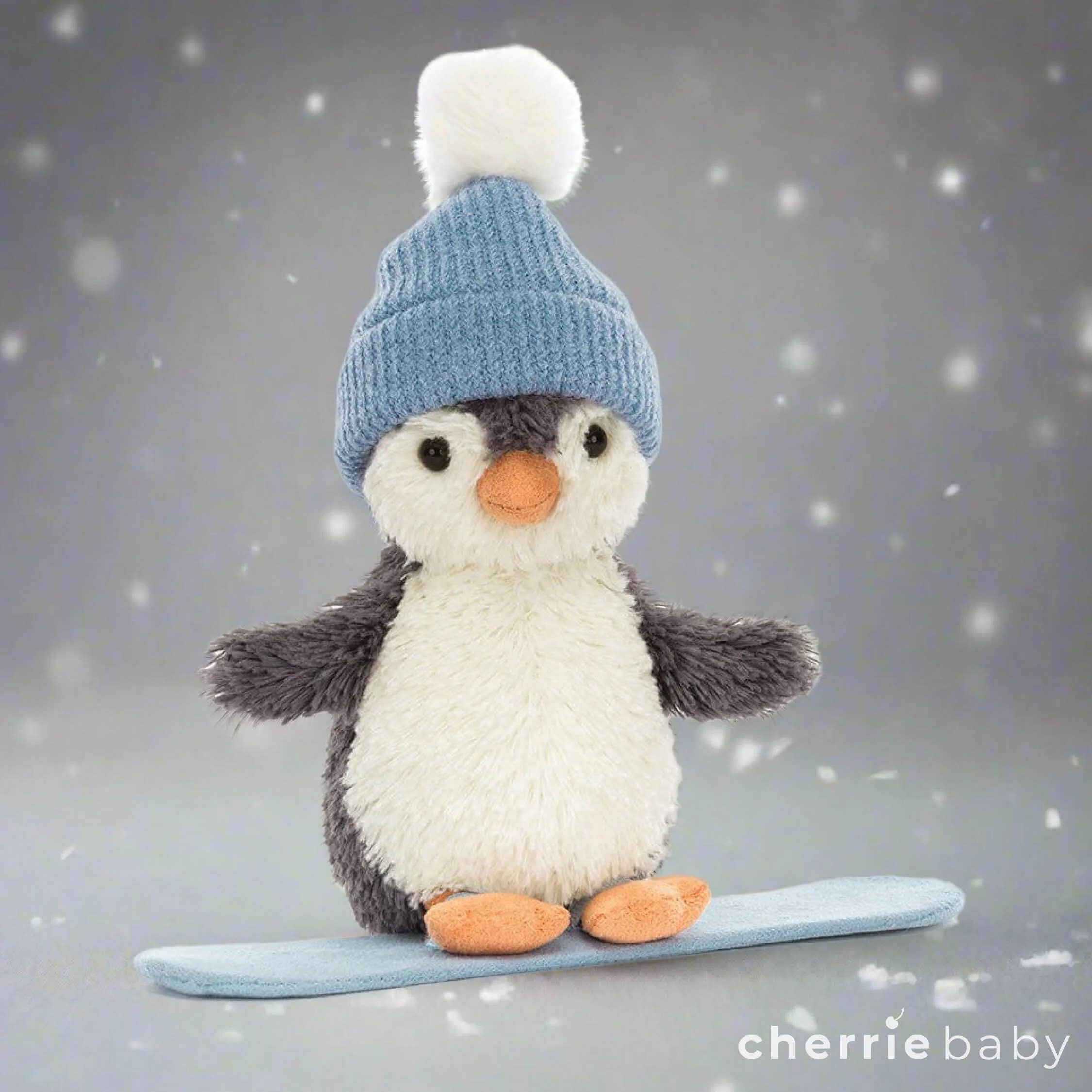 国内现货秒！ 06.30 jellycat Snowboarding 花生企鹅滑板玩偶