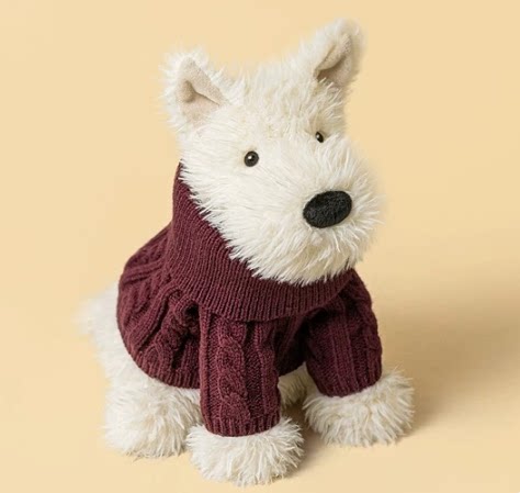国内现货秒!10.09 Jellycat 门罗苏格兰梗西高地冬日毛衣装小狗