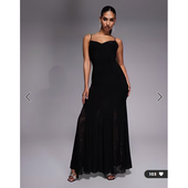 正品 新款 02.06 英国代购 2026潮流导向 女装 吊带深色长款 连衣裙