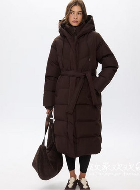 英国代购正品11.04 2025潮流导向 女装新款 连帽填充保暖长款大衣