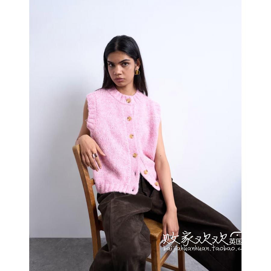 英国代购正品10.27 2025潮流导向 女装新款 TS针织舒适百搭背心