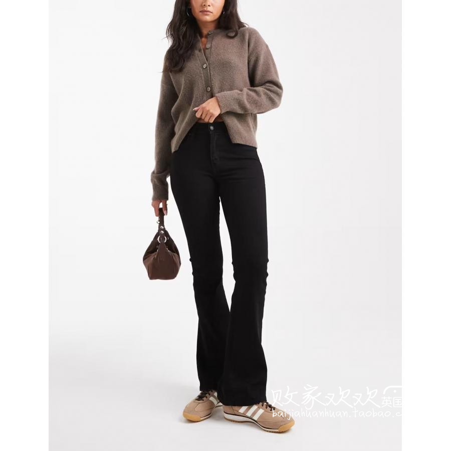 英国代购正品10.08 2025潮流导向 女装新款 深色长款舒适牛仔裤