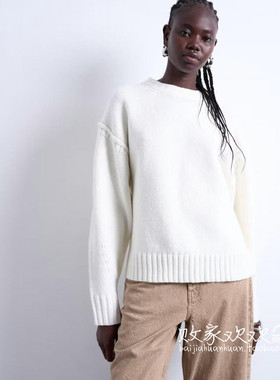 英国代购正品09.01 2025潮流导向 女装新款 休闲浅色针织长袖毛衣
