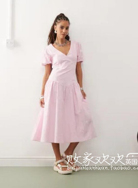 英国代购正品07.08 2025潮流导向 女装新款 时尚短袖长款连衣裙
