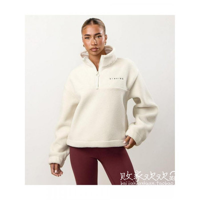 英国代购正品12.04 2025潮流导向 女装新款 半拉链浅色长袖卫衣