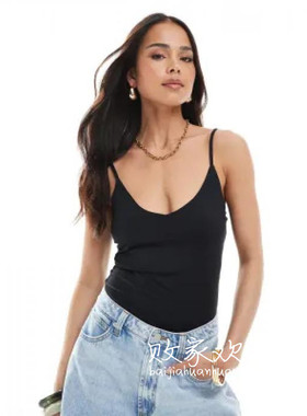 英国代购正品07.09 2025潮流导向 女装新款 吊带深色舒适连体衣