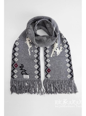 英国代购正品11.30 名品UO 女装新款 复古花流苏针织保暖围巾