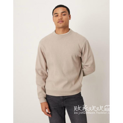 英国代购正品10.28 2025潮流导向 男装新款 浅色长袖舒适百搭毛衣