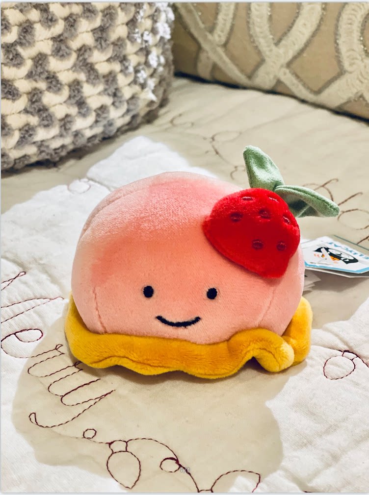 04 jellycat  柔软粉红色草莓布丁甜品 玩偶