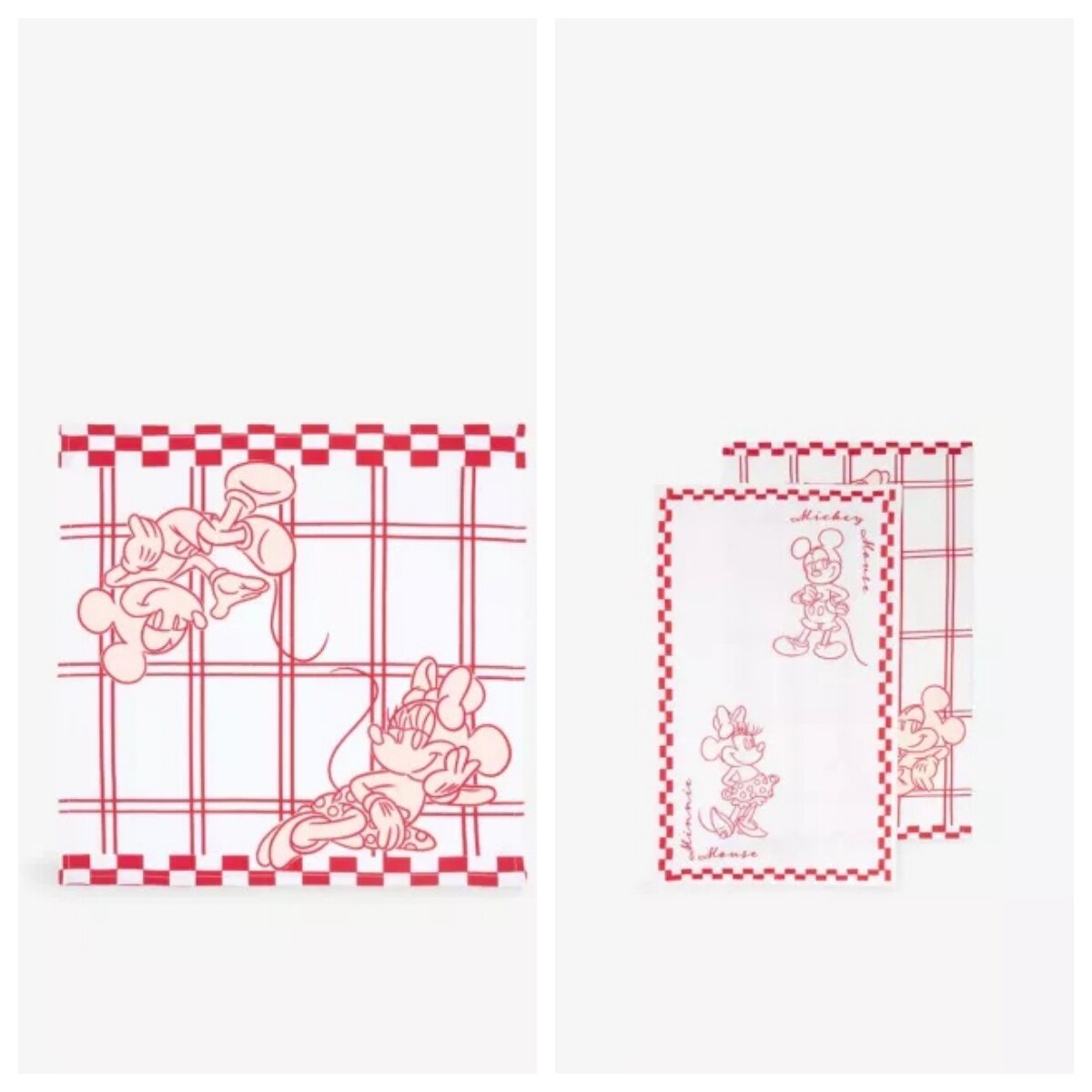 英国代购正品06.14 Disney 迪士尼 米奇和米妮咖啡馆餐巾套装