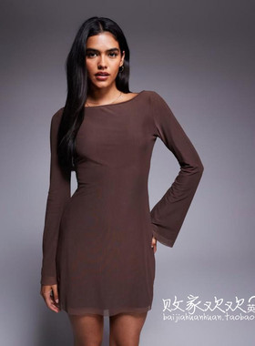 英国代购正品09.01 2025潮流导向 女装新款 时尚长袖迷人连衣裙