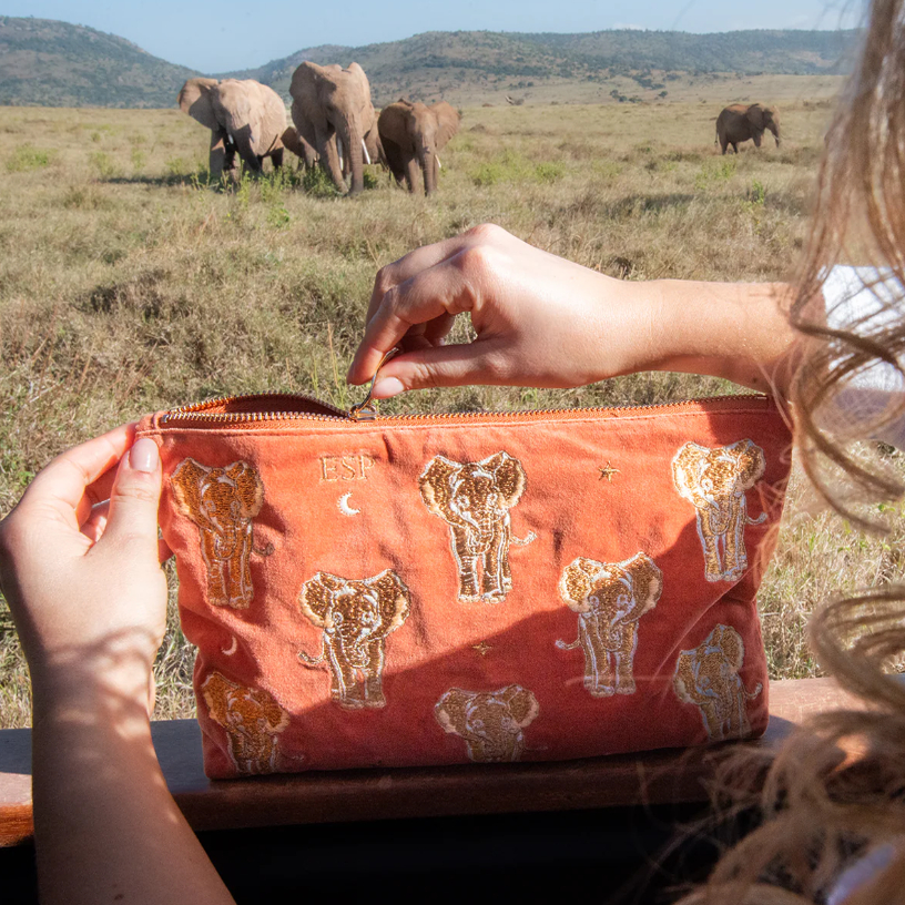 GoldenElephantsMakeupBag