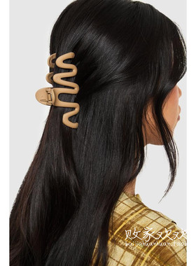 英国代购正品12.13 名品Boohoo 饰品新款 设计波浪百搭抓夹