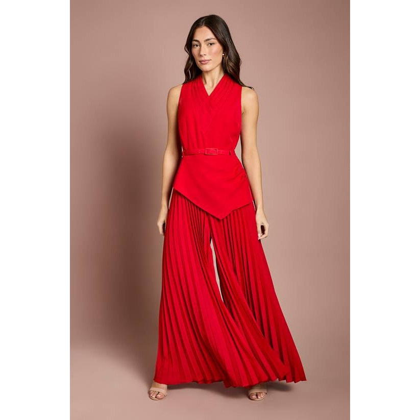 英国代购正品04.26 名品KM 女装新款 时尚无袖阔腿长款连衣裙