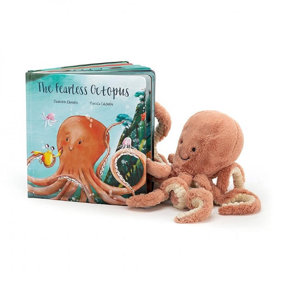 英国代购正品03.03 jellycat The Fearless Octopus章鱼和书套装