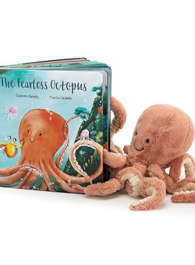 英国代购正品01.22 jellycat The Fearless Octopus章鱼和书 套装