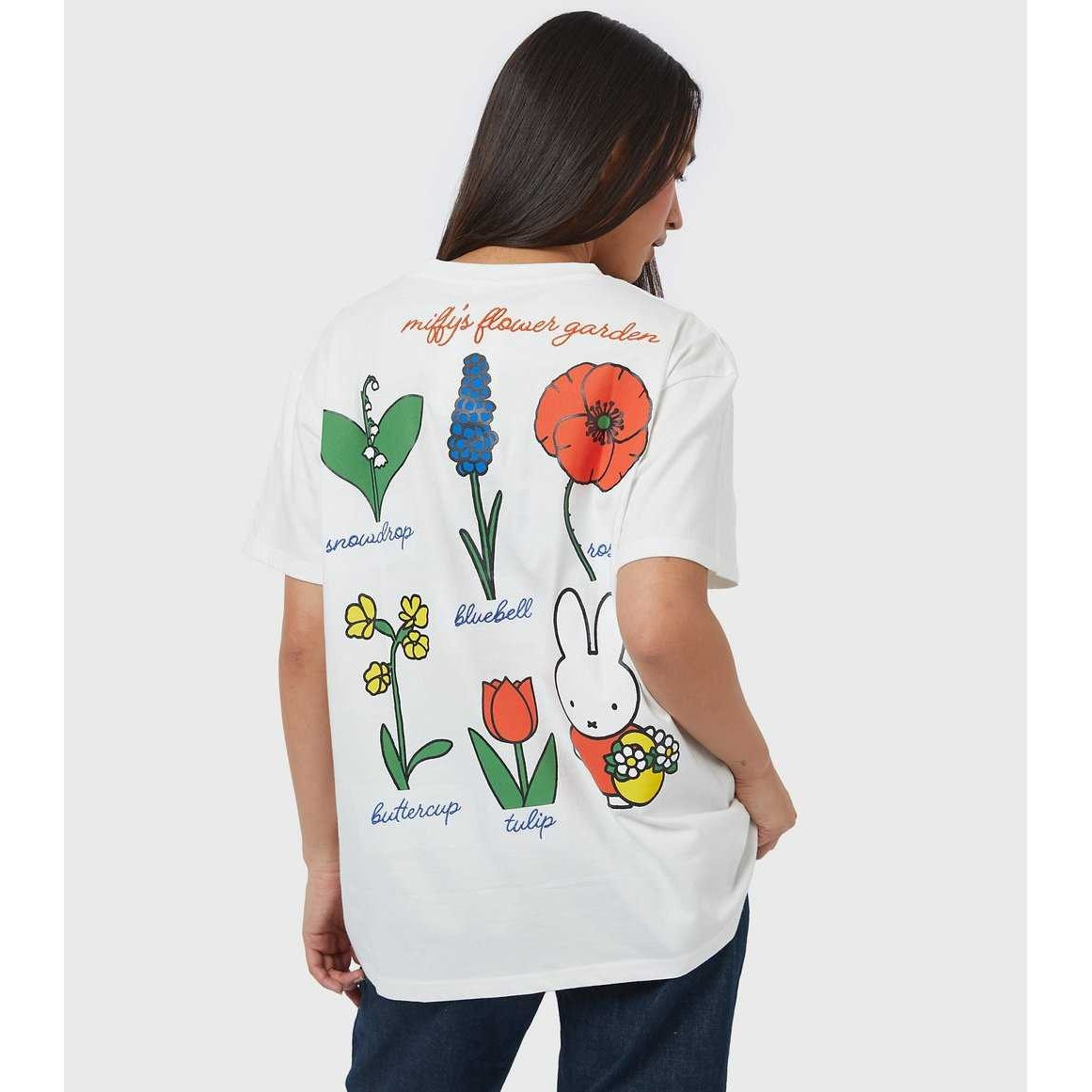 英国代购正品04.15 名品NL 女装新款 休闲米菲兔花朵图案短袖T恤