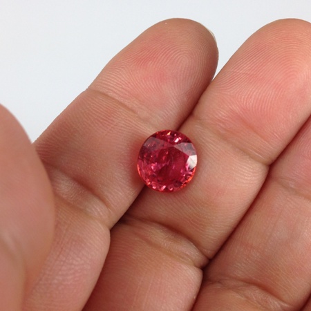 开心珠宝行 aigs 莲花帕帕拉恰色椭圆蓝宝石刚玉3.85ct裸石9x8.