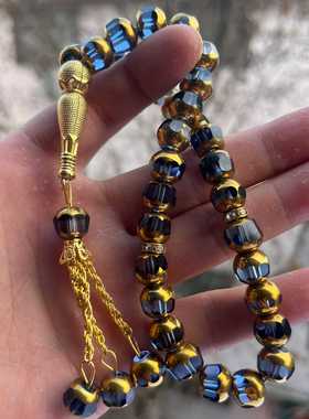 33颗10厘玻璃材质念珠手链