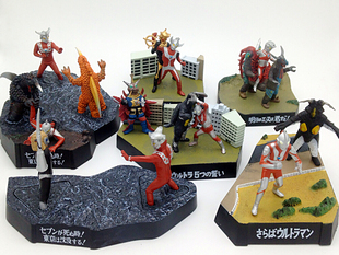 万代奥特曼怪兽名鉴戏画 艾斯泰罗 雷欧孪生基拉斯迪迦初代景品