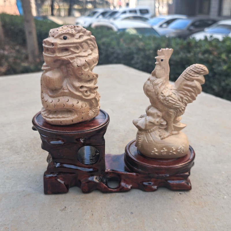 生肖龙鸡辰酉六合摆件招贵人饰品