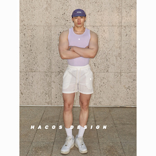 HACOS训练背心 健身 紧身衣收腰弹力速干衣透气加宽肩带显大肩宽