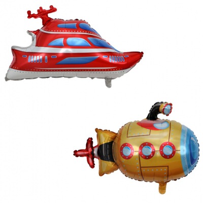 游艇铝膜气球生日装饰卡通