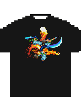 【原创】16BIT风格 侍魂 复古游戏T恤手绘像素短袖