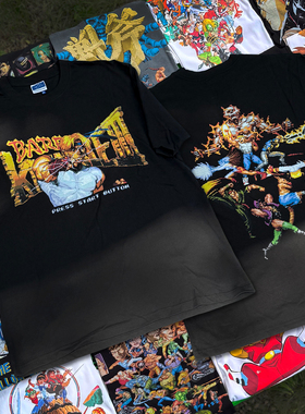 【原创】16BIT风格 怒之铁拳3 复古游戏T恤手绘像素短袖