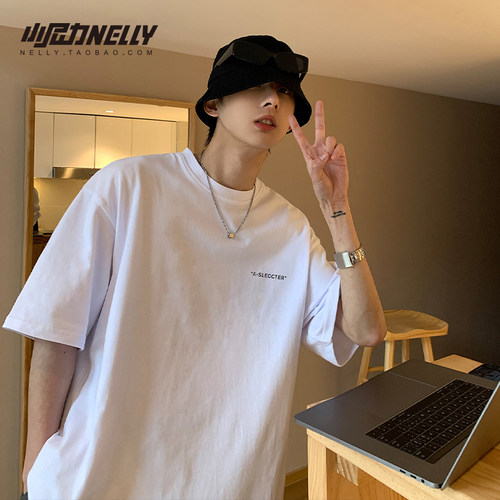 HEYBIG潮牌短袖T恤宽松印花男女