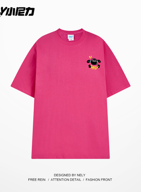 260克短袖t恤男纯棉卡通印花潮牌上衣小众半袖夏天青少年衣服男款