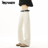 子潮 春秋宽松显瘦垂感阔腿裤 NELY小尼力直筒休闲裤 男女2026新款