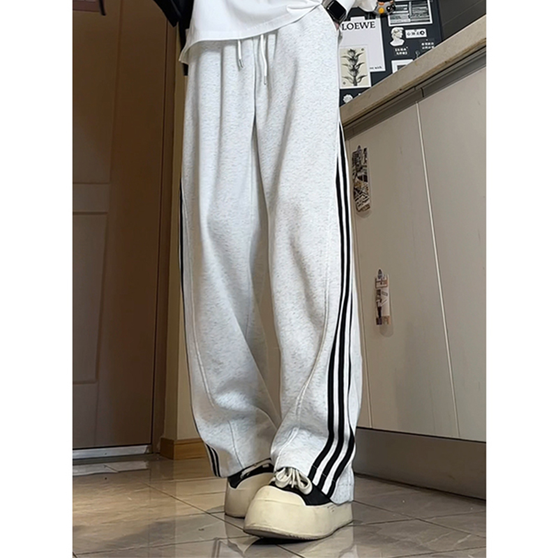 三条杠潮牌运动嘻哈长裤